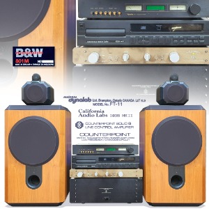 최고급 조합오디오세트(카운터포인트앰프+캘리포니아오디오랩+다이나랩+B&amp;W 801M스피커)(296008)