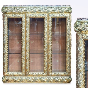 이태리 피타 콘솔형 대리석 금장 단 장식장(201214)